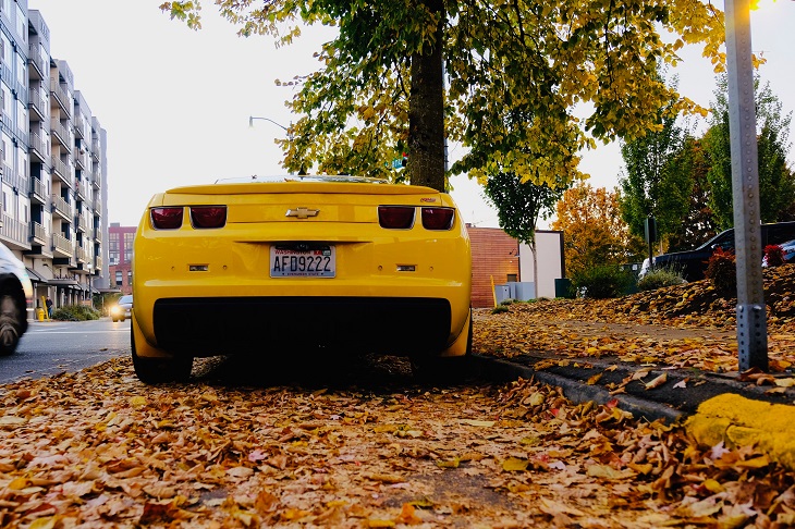 car parked on street