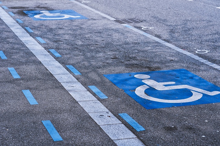 disabled parking signage on street