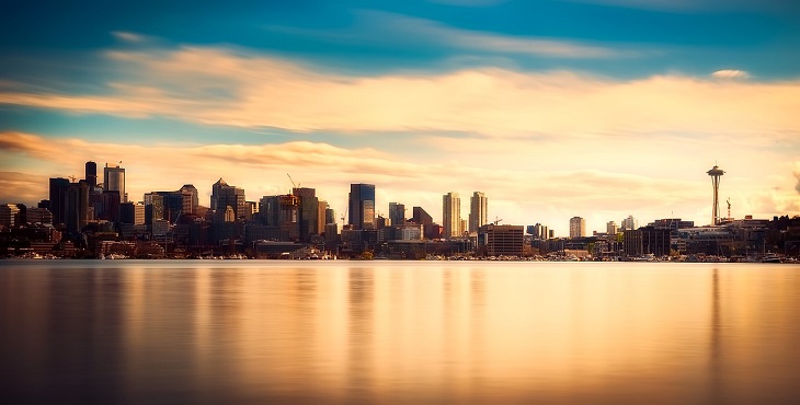 seattle skyline from the water