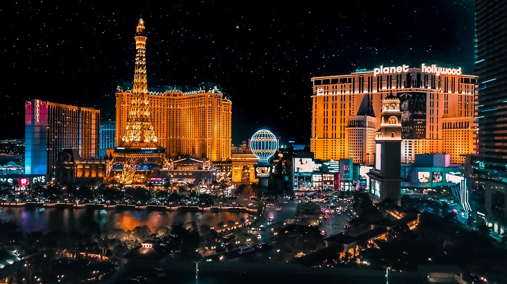 las vegas strip at night