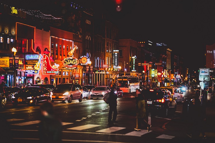 nashville city at night